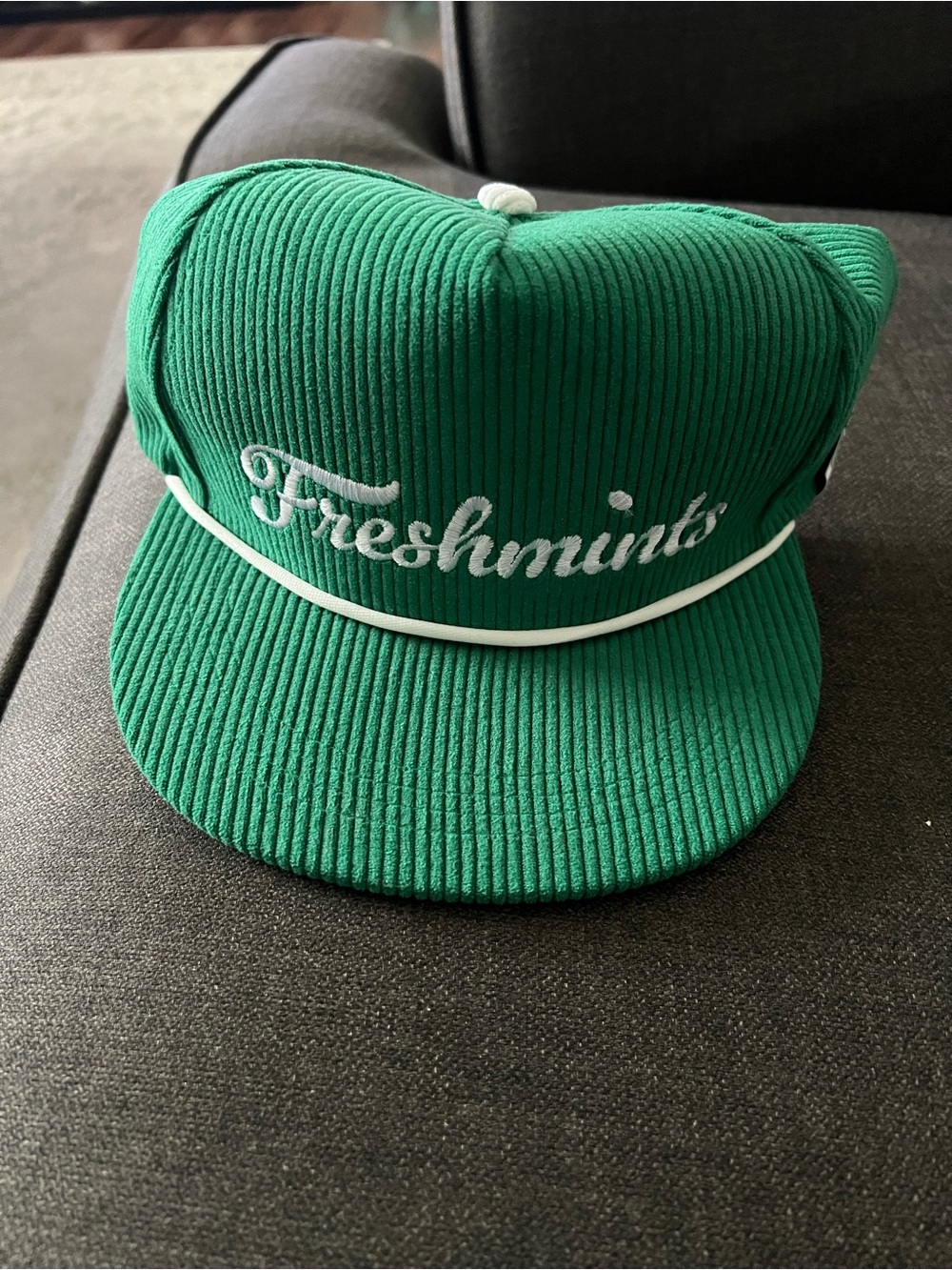Freshmints Green Corduroy Snapback Hat